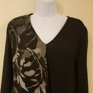 Top Manches Courtes Alfani En Rayonne Noir - Taille XS, Col Rond